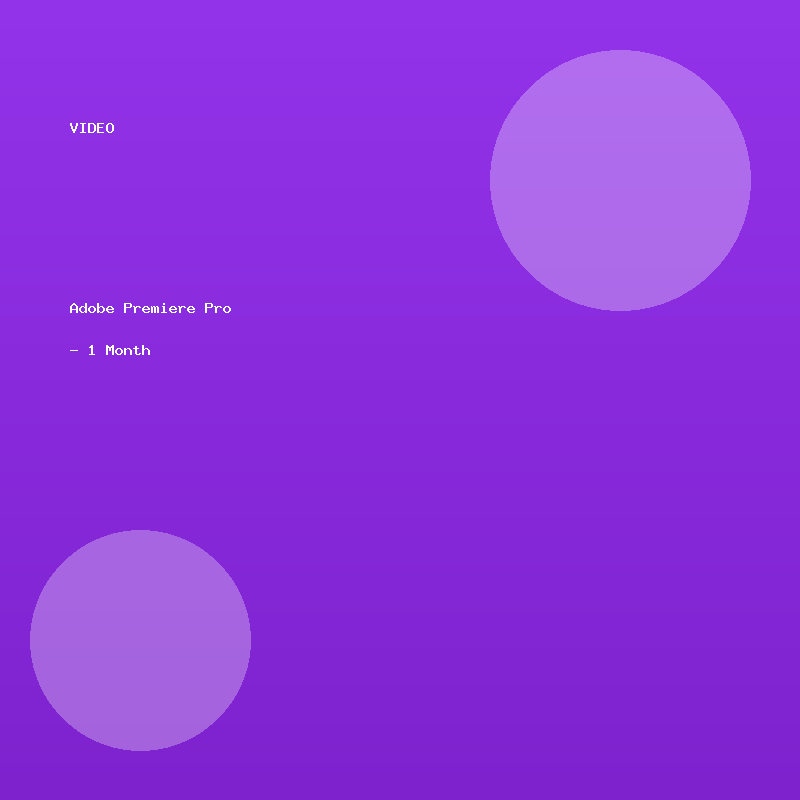 Adobe Premiere Pro - 1 Month